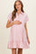 Rose Quartz Button Down Maternity Mini Dress