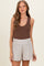 Sand Soft Washed Elastic Waist Maternity Shorts