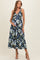 Black Floral Pleated Bust Tiered Maternity Maxi Dress
