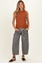 Black Striped Relaxed Fit Maternity Pants