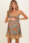 Meadow Colorblock Floral V-Neck Maternity Dress