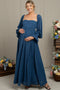 Blue Lace Floral Long Sleeve Maternity Photoshoot Gown/Dress