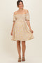 Yellow Multi Ditsy Floral Ruffle Bubble Sleeve Smocked Maternity Dress