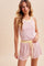 Blush Striped Solid Trim Tank Short Set