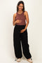 Black Tie Hem Maternity Pants