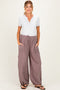 Mushroom Tie Hem Maternity Pants