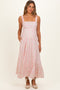 Pink Peony Floral Maternity Maxi Dress