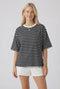 Black Ivory Stripe Relaxed Fit Tee