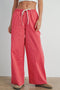 Red Plaid Drawstring Lounge Pants