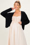Black Dolman Sleeve Boho Cable Knit Maternity Cardigan