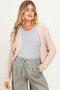 Beige Dolman Sleeve Boho Cable Knit Maternity Cardigan