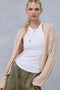 Beige Dolman Sleeve Boho Cable Knit Cardigan
