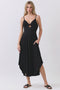 Black Solid V-Neck Cami Dress
