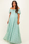 Seafoam Lace Maternity Maxi Dress