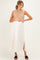 Mocha/ Cream Sleeveless Sweater Top Colorblock Maternity Midi Dress