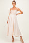 Light Khaki Pintuck Detail Sleeveless Maternity Maxi Dress