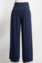 Navy Wide Waist Band Maternity Wide Leg Pants