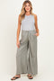 Dried Basil Linen Wide Leg Maternity Pants