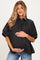 Midnight Oversized Check Plaid Maternity Button Down Shirt