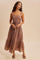 Latte Polka Dot Back Bow Maxi Dress