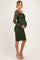 Olive Lace Long Sleeve Maternity Midi Dress