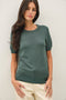 Hunter Basic Short Sleeve Sweater Top