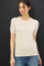 Oatmeal Basic Short Sleeve Sweater Top