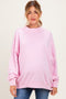 Light Pink Oversized High Neck Maternity Sweatshirt