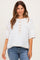 White Slub Knit Oversized Button Up Maternity Top
