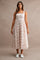 Rose Floral Sleeveless Square Neck Midi Dress