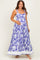 Indigo Mixed Floral Sleeveless Maternity Maxi Dress