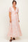 Coral Floral Button Down Front Tie Maternity Maxi Dress