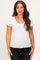 Ivory Mustard Ditsy Floral Lettuce Edge Maternity Henley Top