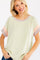 Mint Rib Color Block Short Sleeve Top