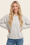 Ash Grey Half Snap Button Up Pullover