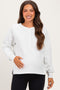 Ash Grey Half Snap Button Up Maternity Pullover