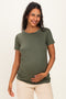 Sage Basic Short Sleeve Maternity Top