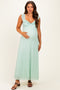 Aqua Textured Short Sleeve Sweetheart Maternity Maxi Dress