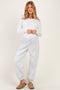 Heather Grey Terry Drawstring Maternity Joggers