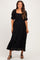 Black Floral Lace Square Neck Maternity Maxi Dress
