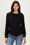 Black Nursing Layered Knit Top