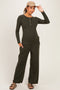 Olive Henley Wide Leg Pant Maternity Lounge Set