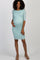 PinkBlush Light Blue Lace Maternity Dress