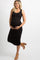Black Solid Ruched Fitted Maternity Bodycon Midi Dress