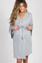 PinkBlush Heather Grey Delivery/Nursing Maternity Robe