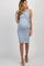 PinkBlush Blue Sleeveless Gathered Side Tie Maternity Dress