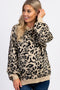 Black Leopard Knit Puff Sleeve Maternity Sweater