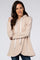 Light Taupe Layered Front Nursing Fleece Hoodie