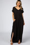 Black Side Slit Maxi Dress