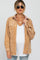 Camel Reversible Maternity Shirt Jacket